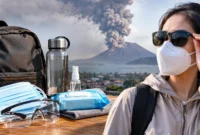Ilustrasi. Abu Anak Krakatau Menyebar, 4 Barang Ini Perlu Disiapkan