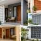Kombinasi Dinding Polos dan Roster untuk Teras Rumah