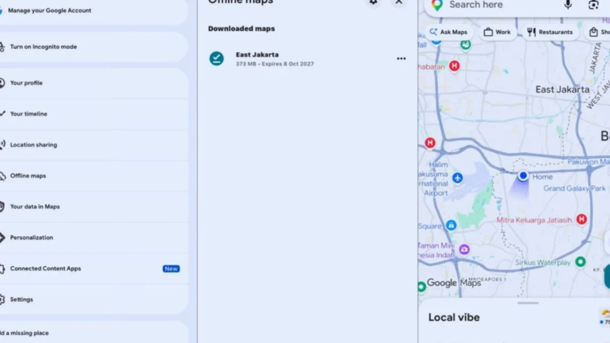 Internet Hilang Saat Perjalanan? Google Maps Tetap Bisa Digunakan (Foto:  Medcom/Zalsabila)